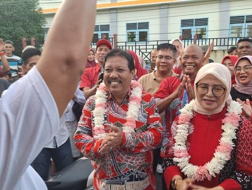 Banteng Kota Pangkalpinang Rayakan Kemenangan Udin-Dessy