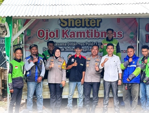 Sudin Diapresiasi Para Pengemudi Ojol Atas Perbaikan Shelter di Bandar Lampung