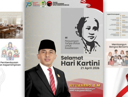Hari Kartini 2026, Nyumarno: Lanjutkan Api Kartini, Wujudkan Trisakti Bung Karno untuk Perempuan Bekasi