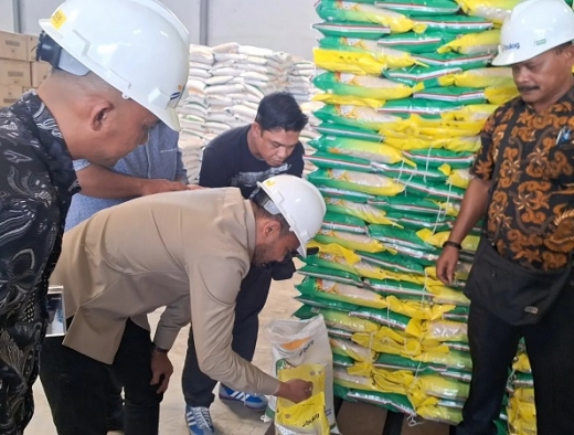 Jamaluddin Sidak Stok Beras Pemerintah dan Bantuan Pangan di Bulog Meulaboh