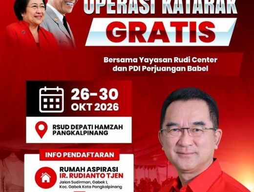 Rudi Center Kembali Gelar Operasi Katarak Gratis Bagi Masyarakat Bangka Belitung