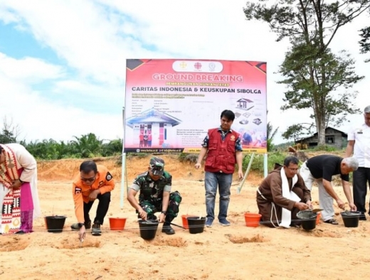Masinton Pasaribu Groundbreaking Pembangunan 36 Hunian Tetap Bagi Korban Bencana di Tapteng