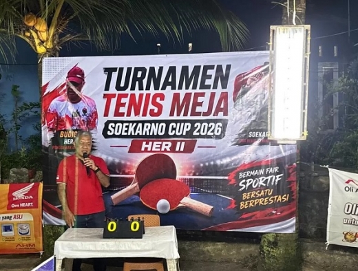 Peringati Bulan Bung Karno, DPC PDI Perjuangan Balikpapan Gelar Turnamen Tenis Meja 