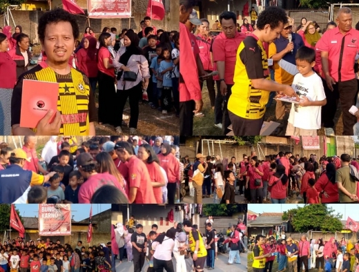 Fernando Doklas Bagikan Ratusan Buku Tulis Kepada Siswa-Siswi SD dan SMP di Dusun Karang Anyar