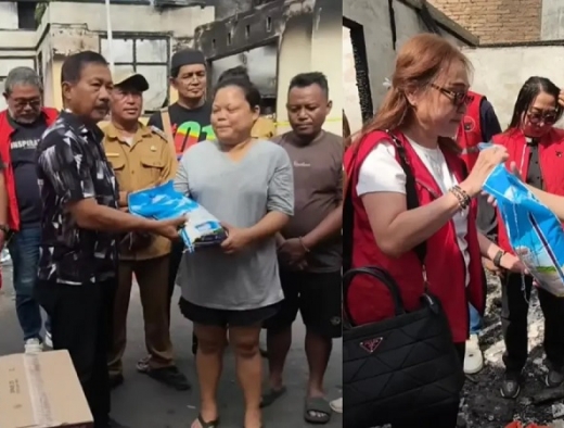 PDI Perjuangan Manado Salurkan Bantuan Bagi Korban Kebakaran di Wenang Utara dan Maasing