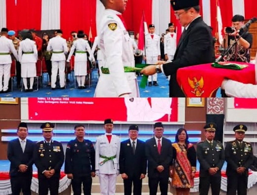 Selamat Bertugas, Andrei Angouw Kukuhkan 38 Paskibraka Kota Manado Tahun 2026