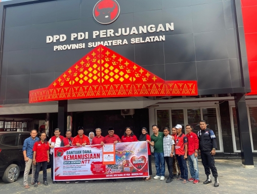 Peduli Korban Gempa NTT, DPD PDI Perjuangan Sumsel Himpun Dana Gotong Royong Rp201 Juta