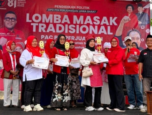 Lestarikan Kuliner Nusantara, PAC PDI Perjuangan Sawangan Gelar Lomba Masak Tradisional antar-Posyandu