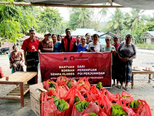 Perempuan PDI Perjuangan Salurkan Bantuan Sembako untuk Korban Gempa di Ende