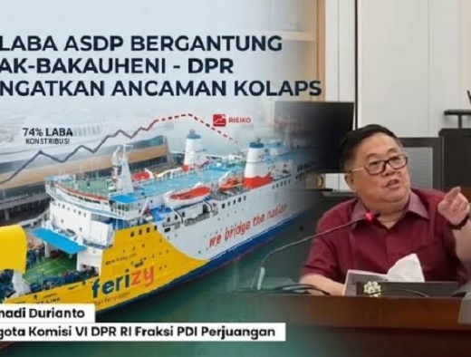 Darmadi Peringatkan Jajaran Manajemen PT ASDP Indonesia Ferry Terkait Ancaman Kebangkrutan