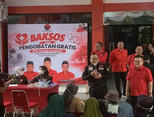 Sujiwo Buka Pengobatan Gratis PDI Perjuangan di Kubu Raya, Menyasar 500 Warga