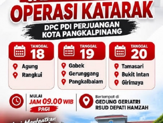 Skrining Katarak PDI Perjuangan Bangka dan Rudi Center, 107 Warga Ikuti Pemeriksaan Awal