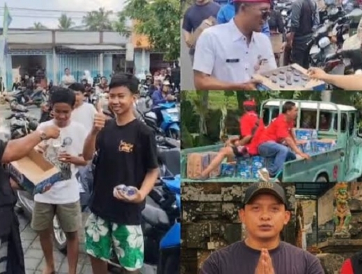 Antrean BBM Tiga Hari, PAC PDI Perjuangan Marga Turun Langsung Bagikan Air dan Masker