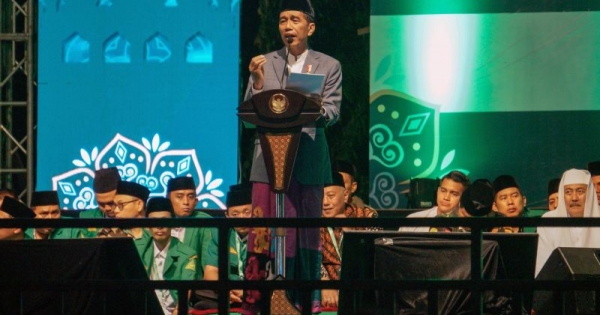 Di Hadapan Ribuan Ansor-Banser, Presiden Serukan Hijrah