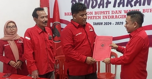 Dodi SPBU Terima 6 Berkas Cabup dan Cawabup Inhu Kader PDI Perjuangan