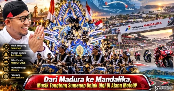Sumenep Ikut Sertakan Musik Tongtong Angin Ribut dalam MotoGP Mandalika 2026