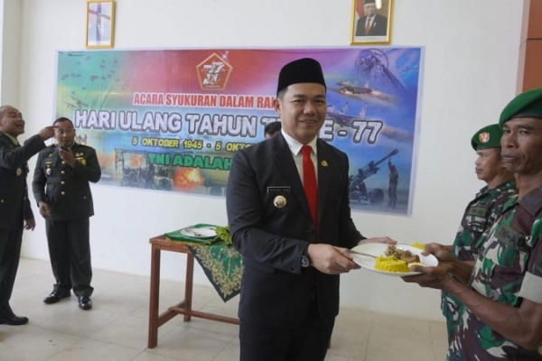 HUT ke-77 TNI, Bupati Sis Harap Sinergisitas dengan Pemda