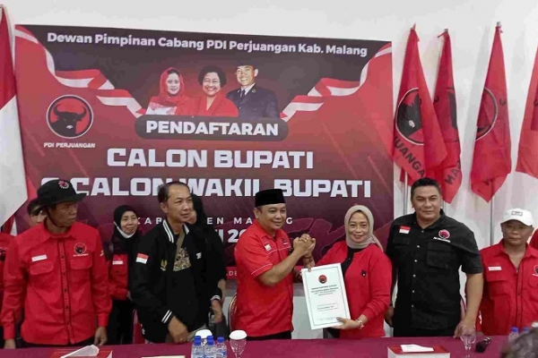 Gunawan Wibisono Mendaftar ke DPC PDI Perjuangan sebagai Bakal Calon Bupati Malang