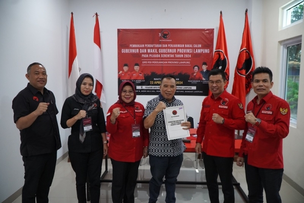Hari ini, Banteng Lampung Terima 4 Pendaftar dan 1 Pengembalian Berkas Pilkada 2024