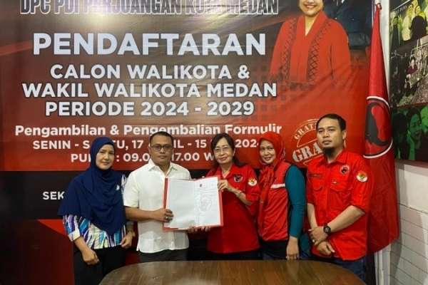 13 Balon Wali Kota Medan/Wakil Daftar ke PDI Perjuangan, Ini Nama-namanya