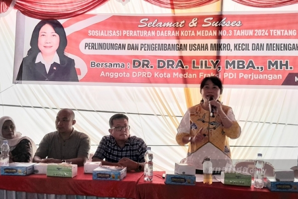 Lily Sosialisasikan Perda No 3/2024, Dorong Pelaku UMKM Medan Naik Kelas