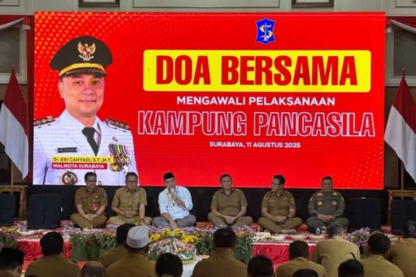 Kampung Pancasila Jadi Garda Terdepan Jaga Keamanan Surabaya