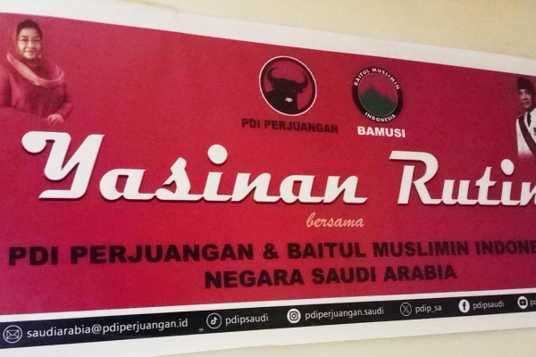 DPLN PDI Perjuangan Arab Saudi Gelar Pengajian Yasinan Rutin