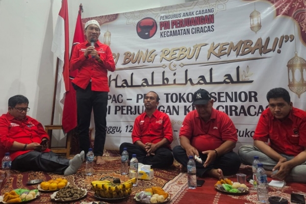 Di Halal Bihalal PAC PDI Perjuangan Ciracas, Dwi Rio Sambodo Ingatkan Kader Tetap Setia di Jalan Rakyat
