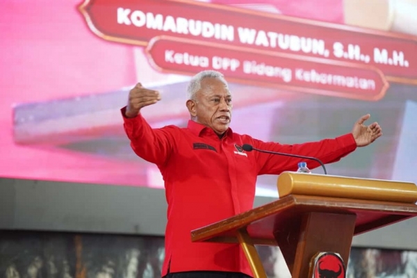 Musancab PDI Perjuangan Mimika, Komarudin Watubun Tekankan Pentingnya Kaderisasi dan Peran Generasi Muda Dalam Parpol