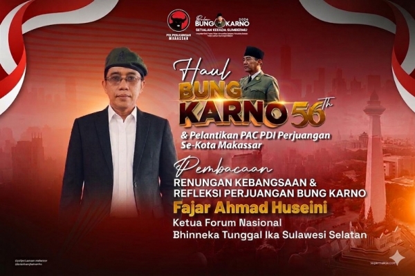 Menggelegar di Monumen Mandala, Renungan Kebangsaan Bung Fajar Buat Merinding Ratusan Kader PDI Perjuangan Makassar