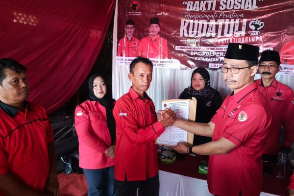 Peringati Peristiwa 27 Juli, DPC PDI Perjuangan Pringsewu Gelar Bakti Sosial dan Konsolidasi
