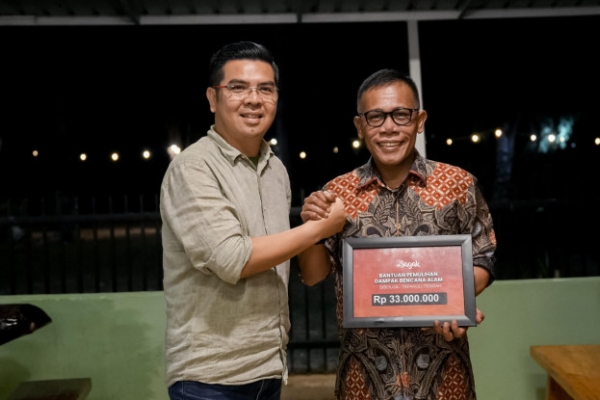 Bane Raja Manalu Salurkan Bantuan Rp73 Juta untuk Korban Bencana di Tapanuli Tengah