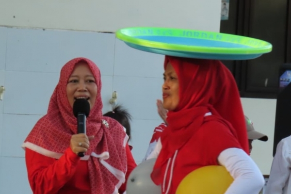 Sambut HUT ke-81 RI, Ansari Gelar Lomba dan Senam Bersama Warga Pamekasan