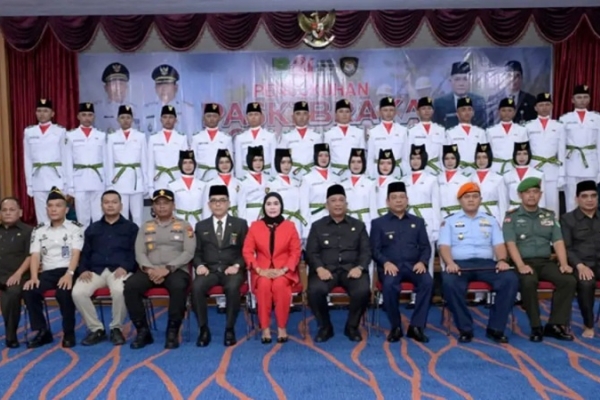 25 Anggota Paskibraka Rohul Dikukuhkan, Bupati Anton Minta Jaga Kekompakan