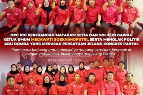 Ketua DPC PDI Perjuangan Mataram: Anggota Dewan Wakil Masyarakat, Miliki Tanggung Jawab Besar