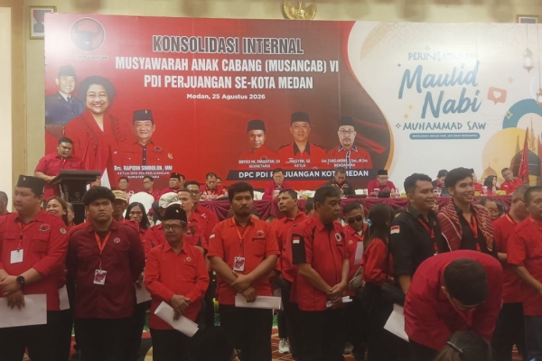 Dirangkai Peringatan Maulid Nabi, PDI Perjuangan Medan Perkuat Kesolidan Kader Lewat Musancab VI