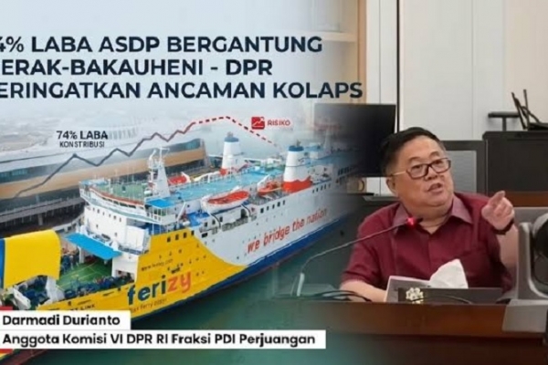 Darmadi Peringatkan Jajaran Manajemen PT ASDP Indonesia Ferry Terkait Ancaman Kebangkrutan