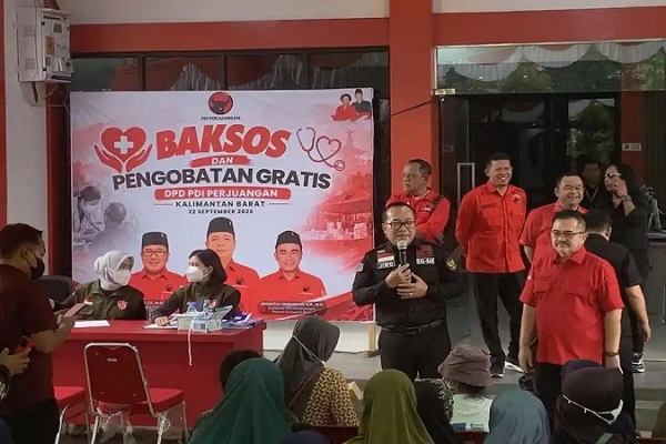 Sujiwo Buka Pengobatan Gratis PDI Perjuangan di Kubu Raya, Menyasar 500 Warga