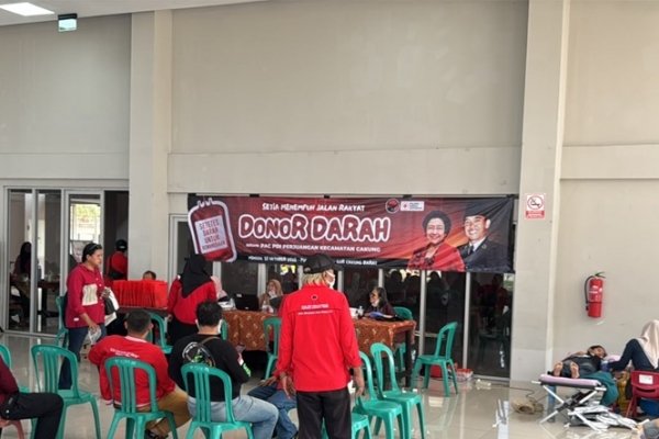 Darling Perdana di Cakung, PDI Perjuangan Jakarta Timur Himpun 161 Kantong Darah
