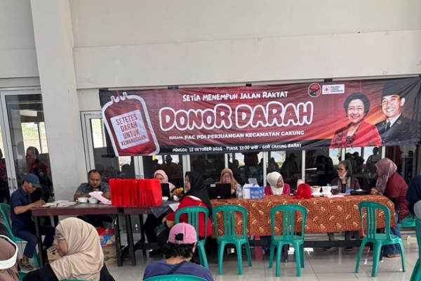 PDI Perjuangan Jakarta Timur Launching Donor Darah Keliling, Targetkan 5 Juta CC per Tahun