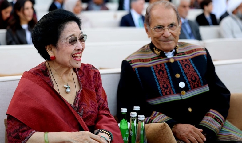 Jadi Pembicara, Megawati Tiba di Lokasi Museum Nasional Zayed, Abu Dhabi