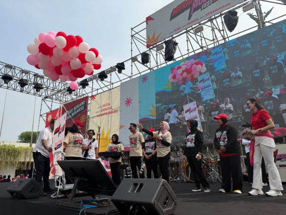 Yuke Yurike Buka Merah Muda Fest 2026 di Lapangan Banteng, Usung Tema Satu Nusa, Satu Bangsa, Satu Kemanusiaan