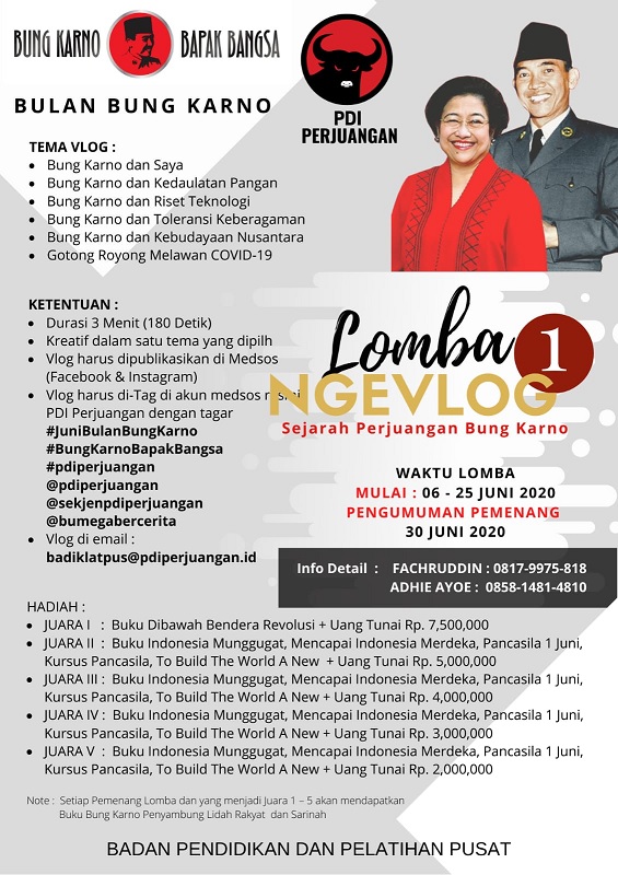 Lomba Kreatif Ngevlog dan Video Dokumenter Kenang Bung Karno