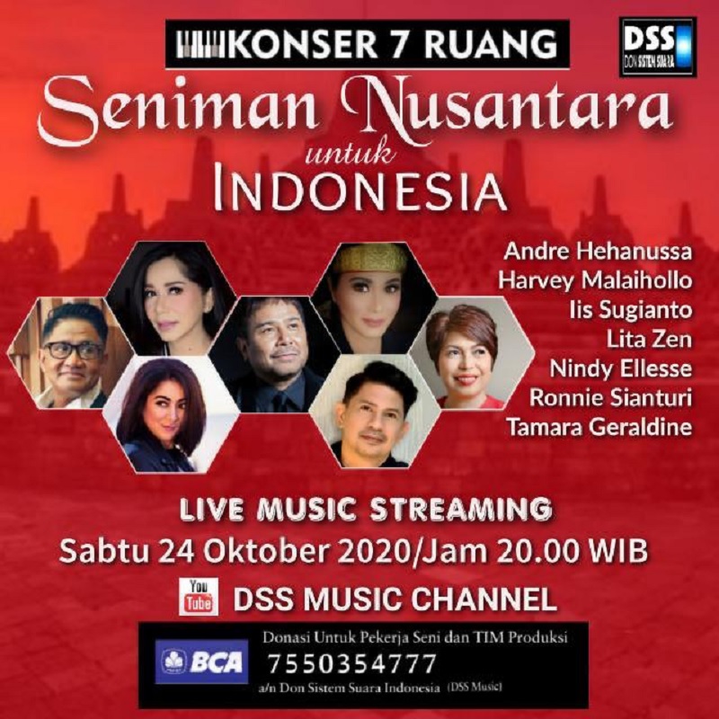 Seniman Nusantara Gelar Konser Amal Bertajuk KONSER 7 RUANG