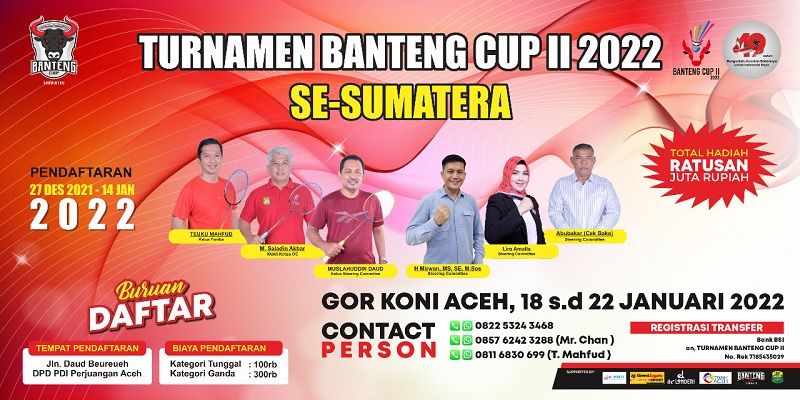 PDI Perjuangan Gelar Banteng Cup 2022 Terbesar di Aceh