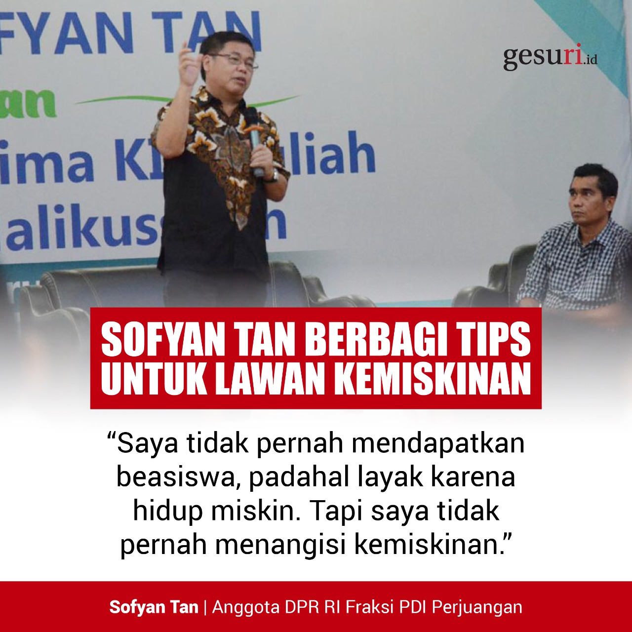 Sofyan Tan Berbagi Tips untuk Melawan Kemiskinan (1/3)