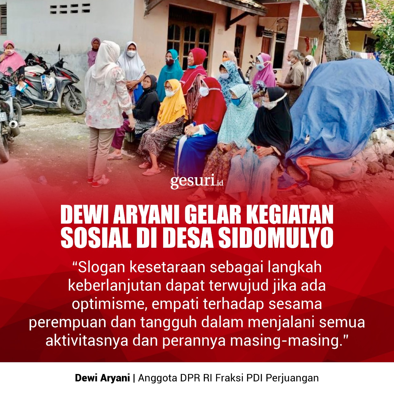 Dewi Aryani Gelar Kegiatan Sosial di Desa Sidomulyo (2/3)