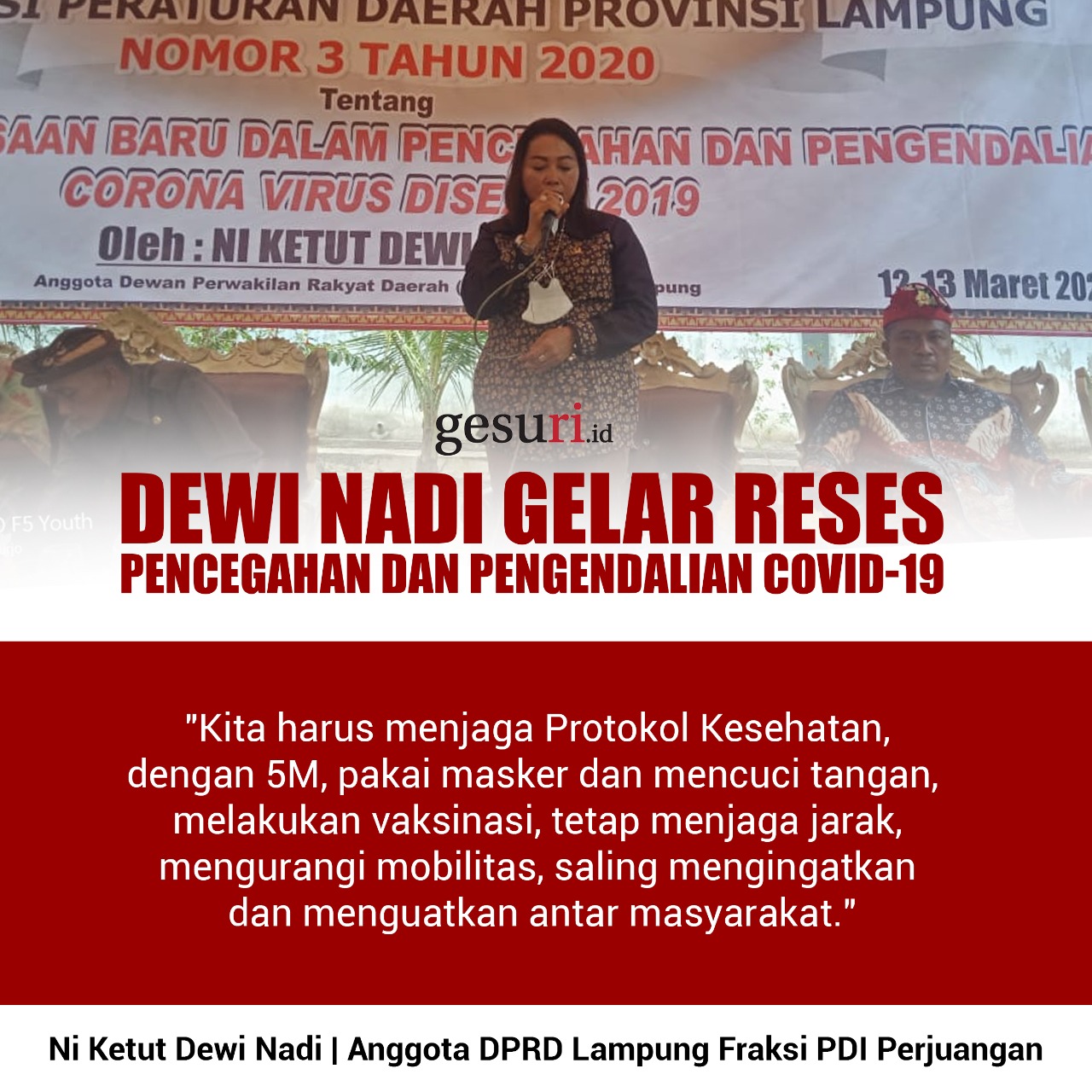 Dewi Nadi Gelar Reses Pencegahan & Pengendalian Covid (1/2)