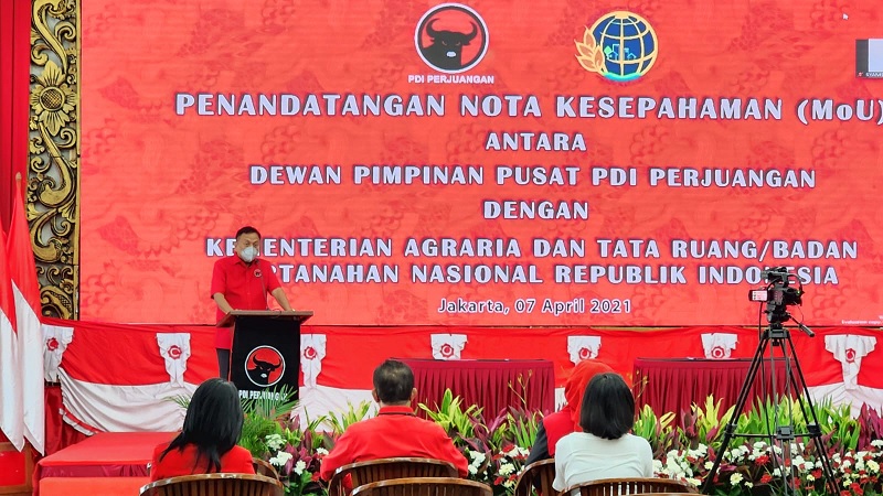 Parpol Pertama di Indonesia, PDI Perjuangan MoU Dengan BPN 