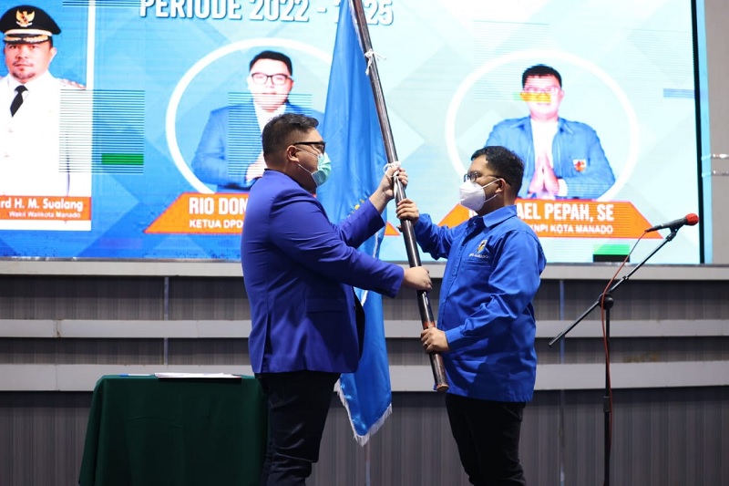 Lantik DPD KNPI Manado 2022-2025, Rio: Langsung Tancap Gas!